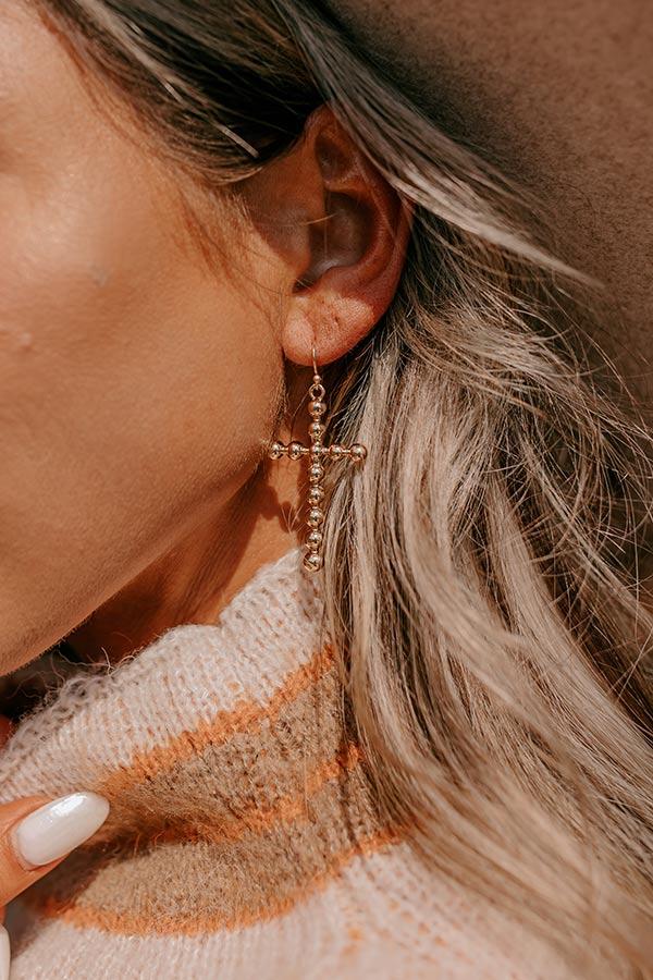 Impressions Stay Encouraged Earrings In Gold