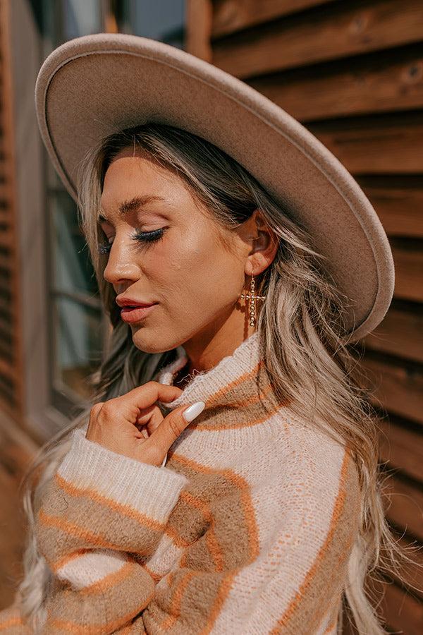 Impressions Stay Encouraged Earrings In Gold