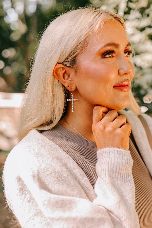 Impressions Stay Encouraged Earrings In Silver