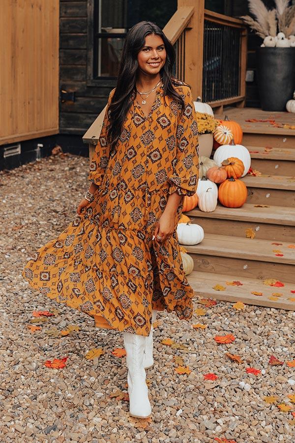 Impressions Stay Encouraged Midi Dress