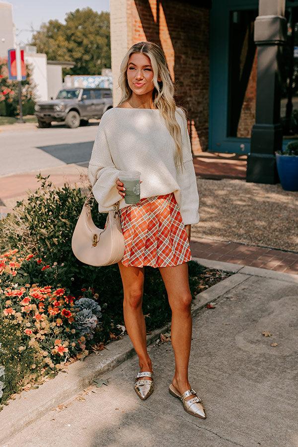 Impressions Stay Flirty Plaid Skort