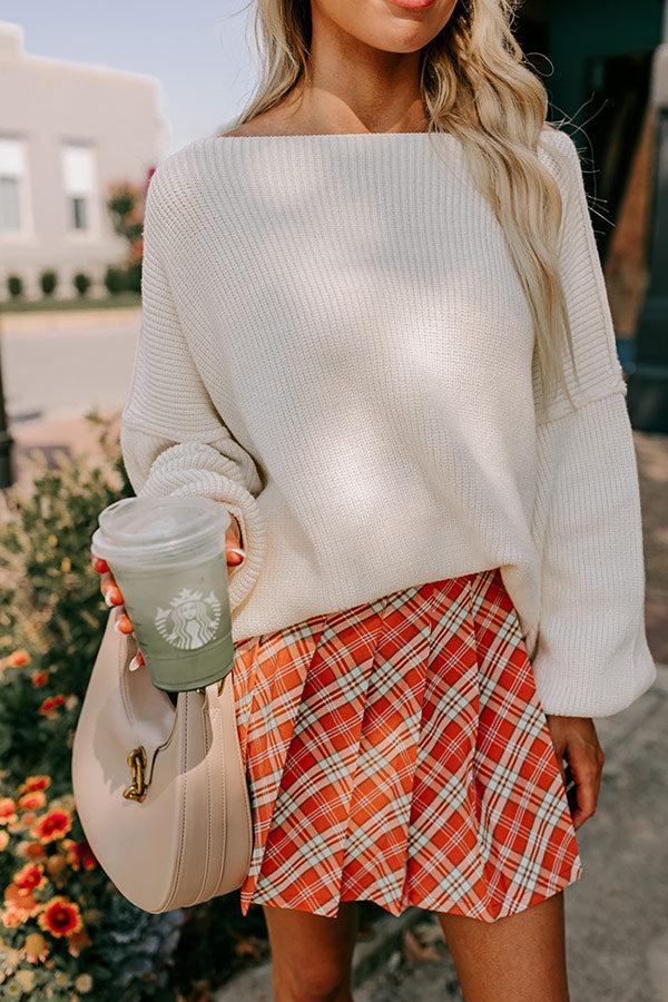 Impressions Stay Flirty Plaid Skort
