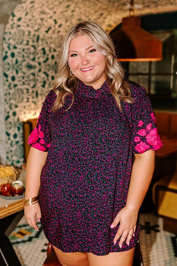 Impressions Stay Near Embroidered Shift Top Curves