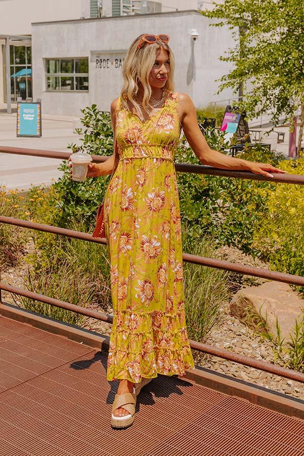 Impressions Stay Spirited Floral Maxi Dress