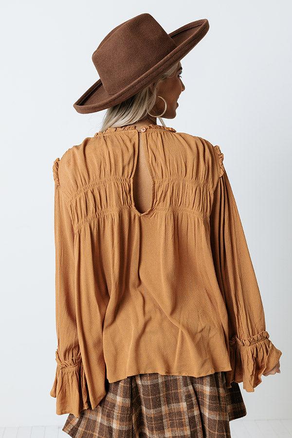 Impressions Stay The Course Shift Top In Camel