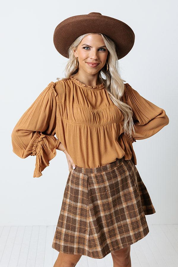 Impressions Stay The Course Shift Top In Camel