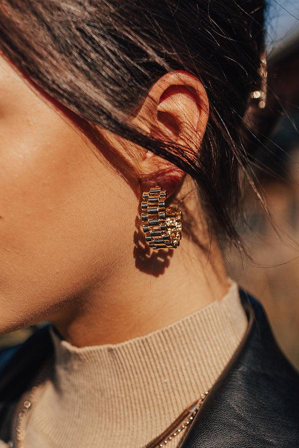 Impressions Stop Time Hoop Earrings