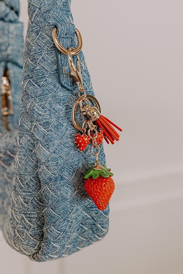 Impressions Strawberry Kisses Keychain Bag Charm