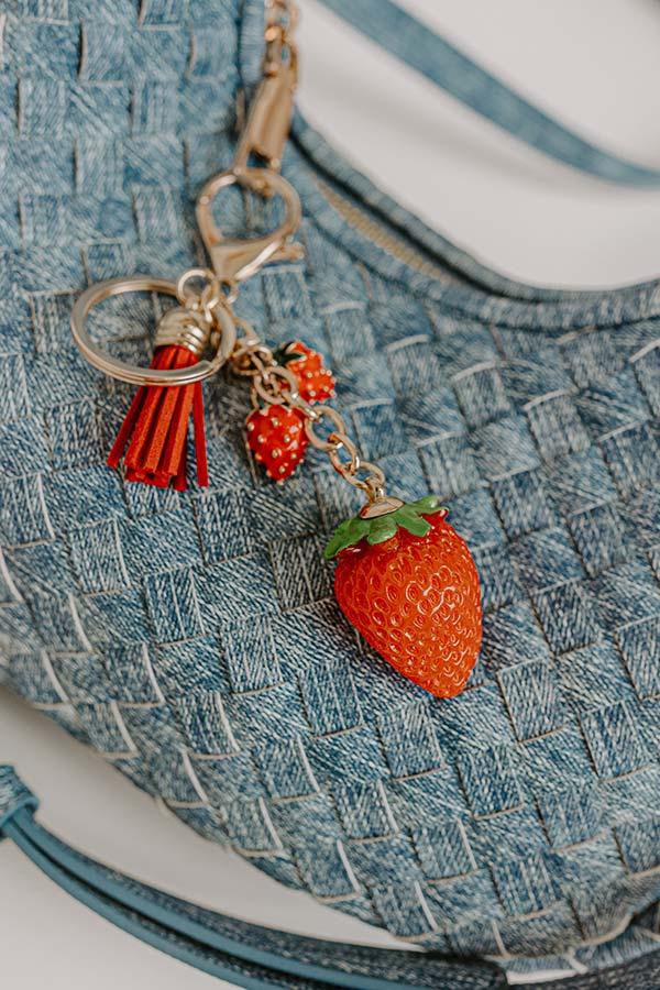 Impressions Strawberry Kisses Keychain Bag Charm