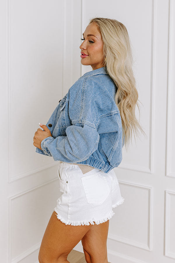 Impressions Street Chic Crop Denim Jacket