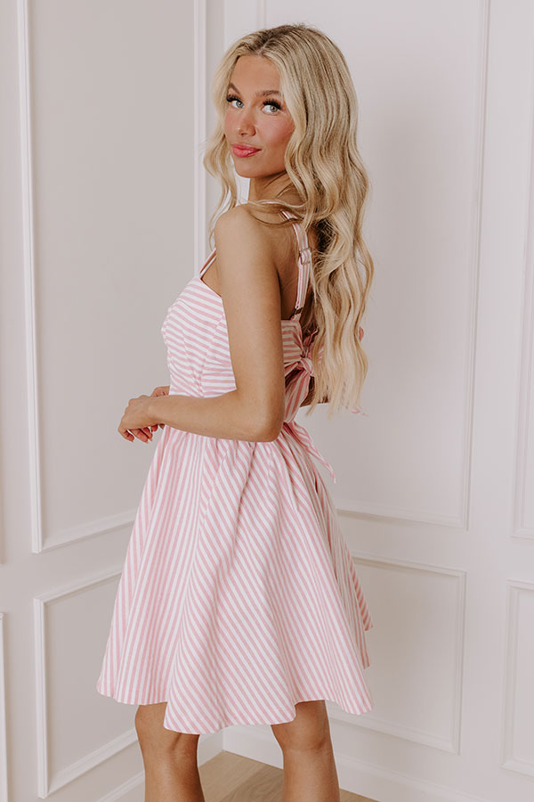 Impressions Stripe A Pose Cut Out Mini Dress