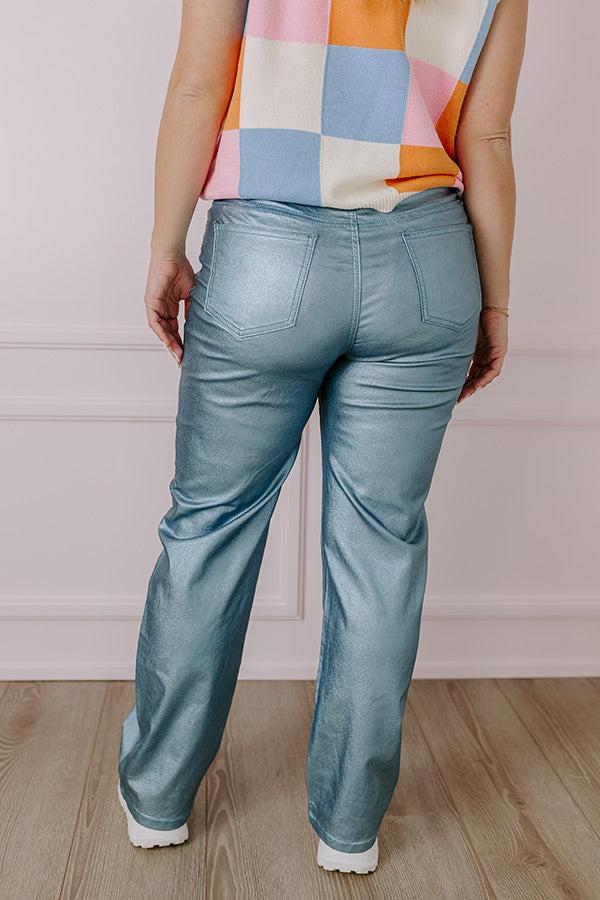 Impressions Style Watch High Waist Metallic Pants