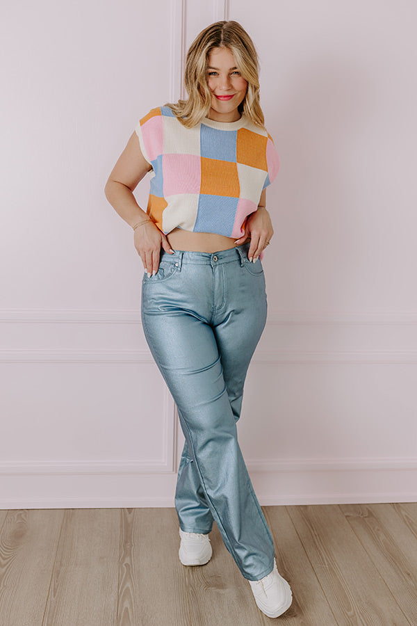 Impressions Style Watch High Waist Metallic Pants