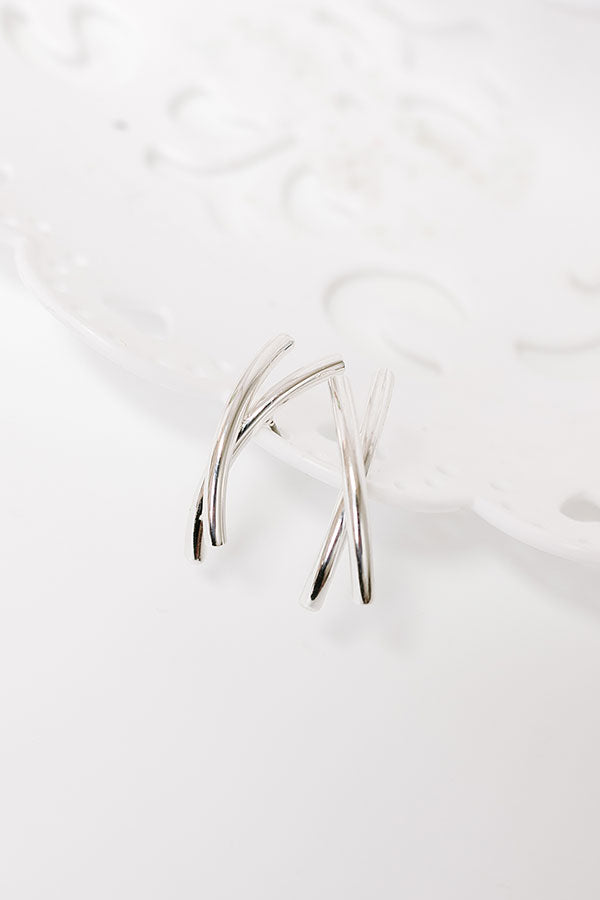 Impressions Subtle Charm Earrings in Silver