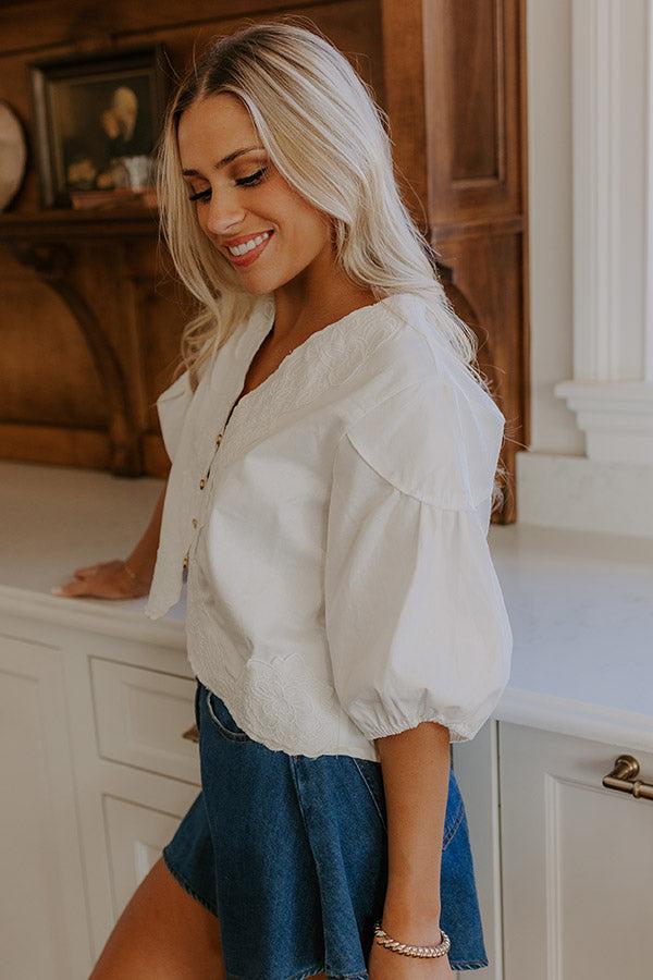 Impressions Subtle Charm Embroidered Top