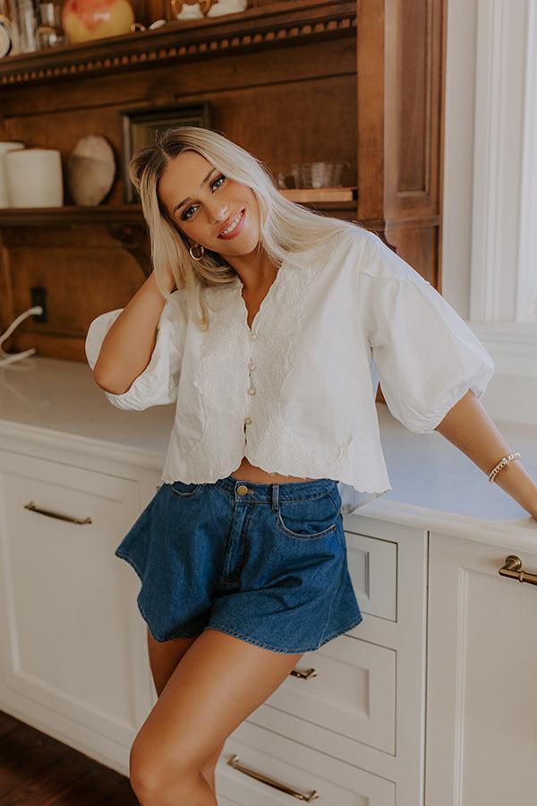 Impressions Subtle Charm Embroidered Top