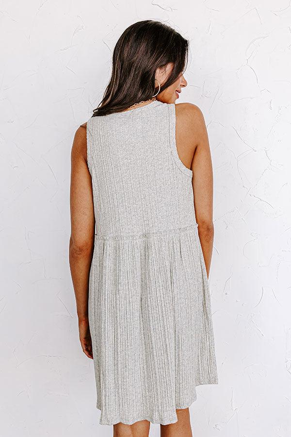 Impressions Summer Melody Babydoll Dress In Grey