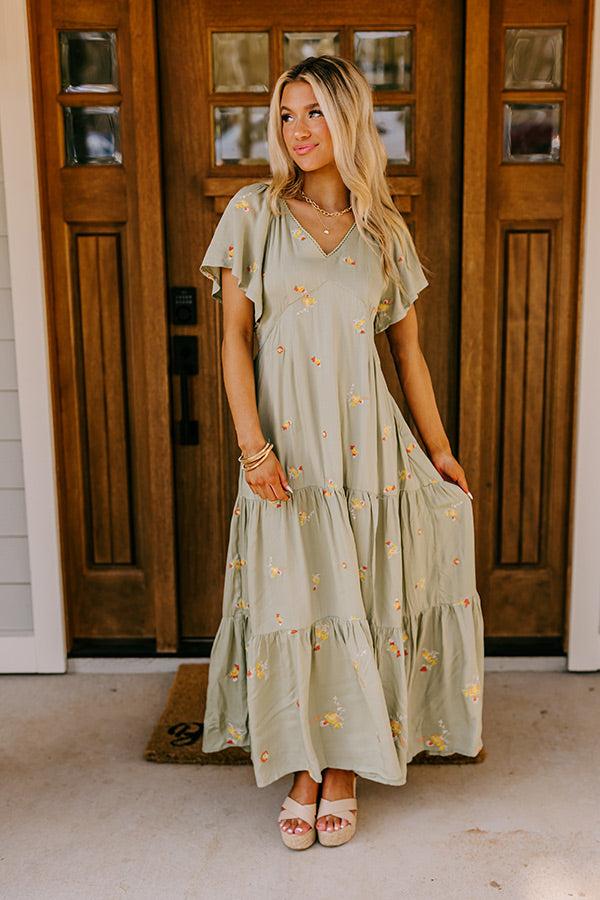 Impressions Summer Sorbet Embroidered Maxi