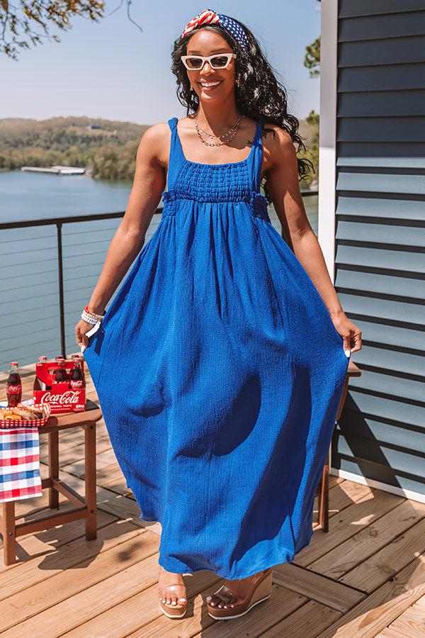 Impressions Sun-Kissed Sands Midi In Royal Blue