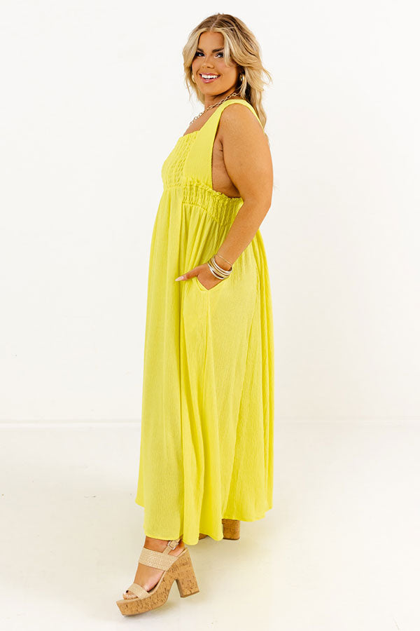 Impressions Sun-Kissed Sands Midi In Yellow Curves