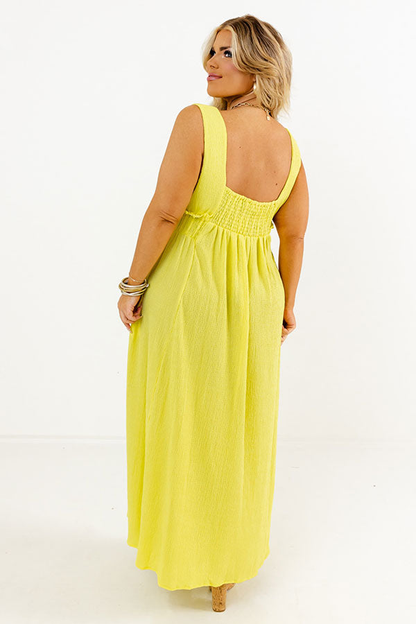 Impressions Sun-Kissed Sands Midi In Yellow Curves