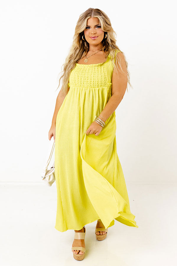 Impressions Sun-Kissed Sands Midi In Yellow Curves