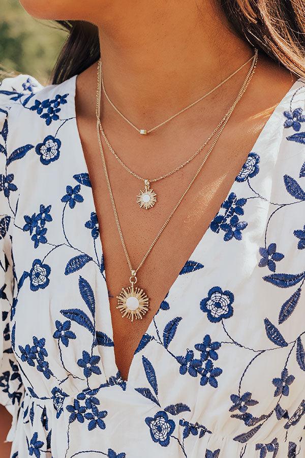 Impressions Sunburst Layered Necklace