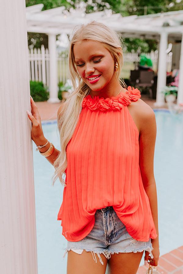 Impressions Sunday Brunch Pleated Top