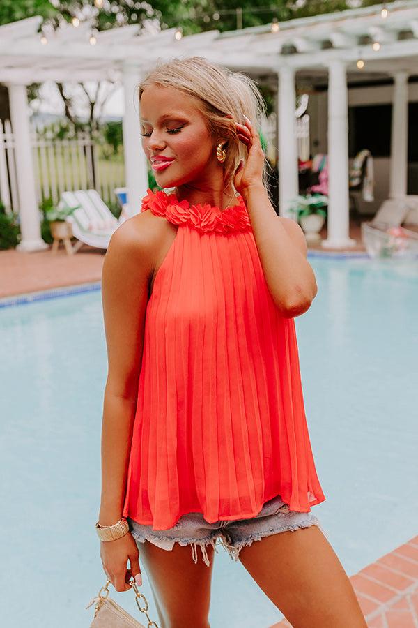 Impressions Sunday Brunch Pleated Top