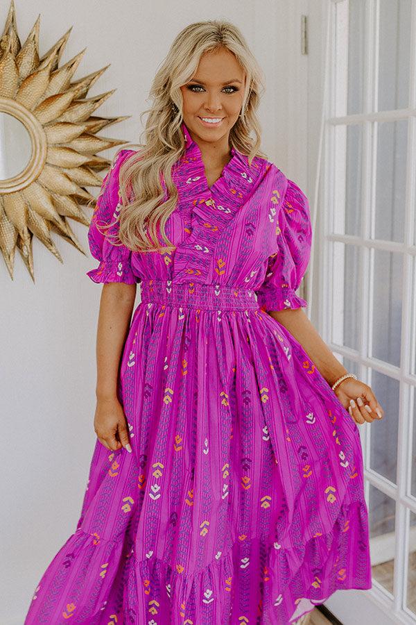 Impressions Sunday Chic Floral Midi Dress