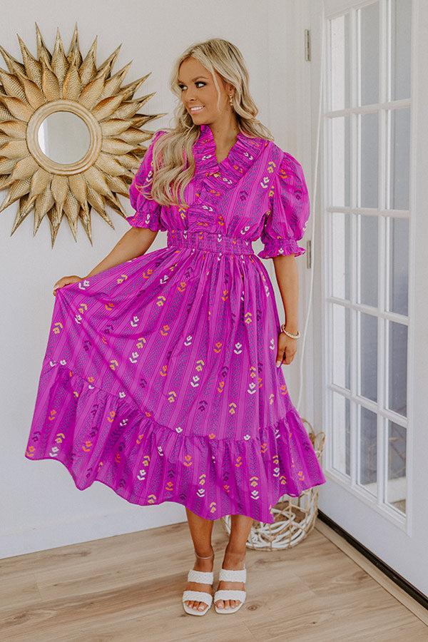 Impressions Sunday Chic Floral Midi Dress