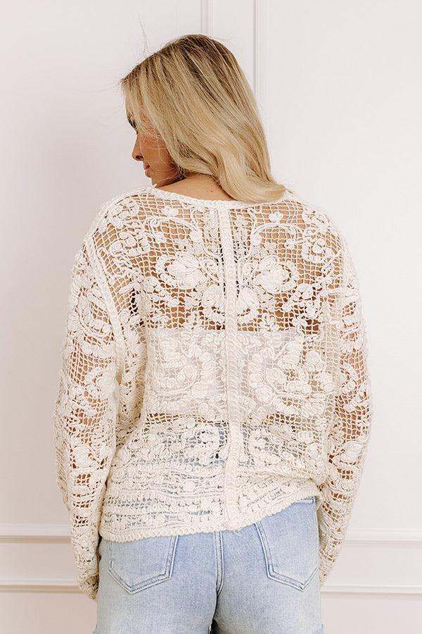 Impressions Sunkissed Moment Crochet Button Up