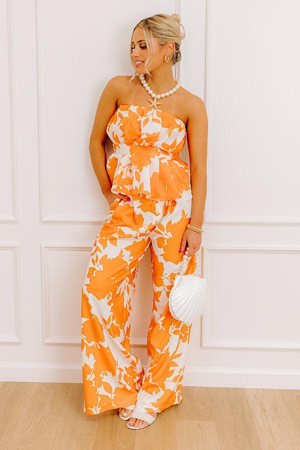 Impressions Sunkist Moment Floral Peplum Top