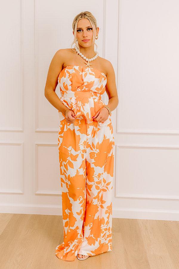 Impressions Sunkist Moment Floral Peplum Top