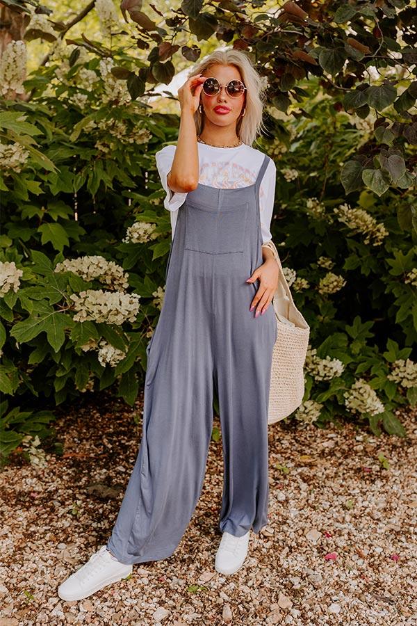 Impressions Sunlit Days Jumpsuit in Slate