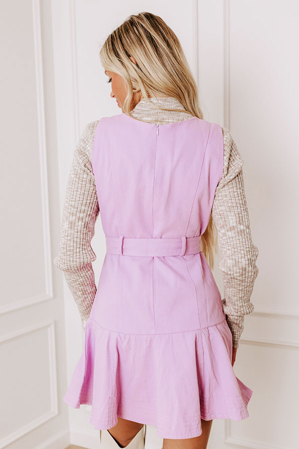 Impressions Sunlit Splendor Mini Dress In Lavender