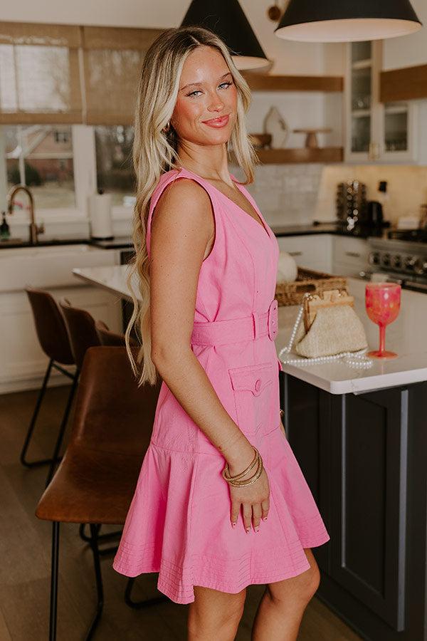 Impressions Sunlit Splendor Mini Dress In Pink