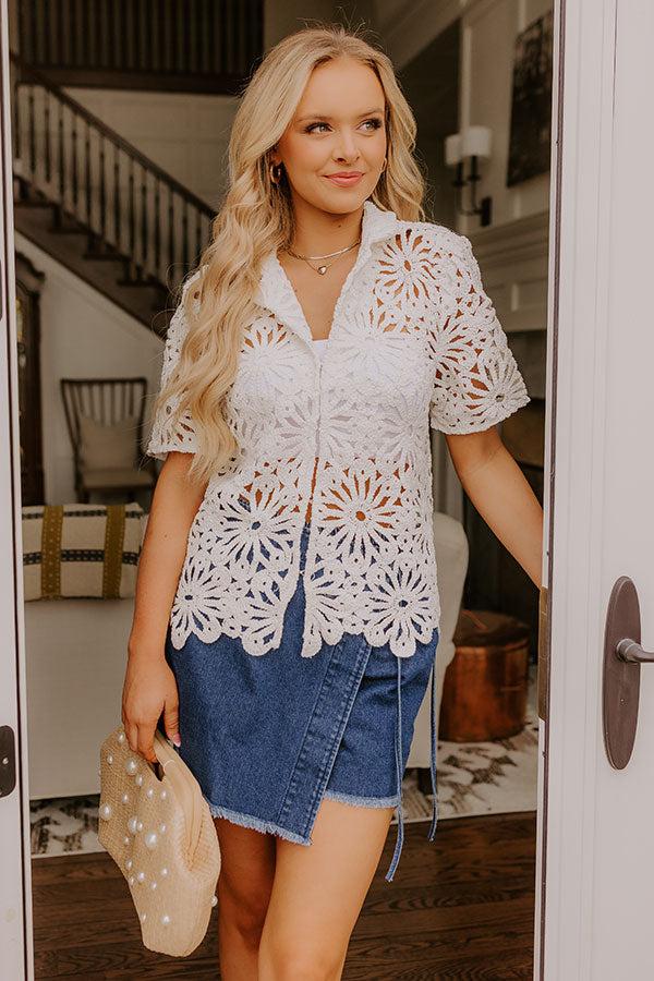 Impressions Sunny Days Ahead Crochet Top