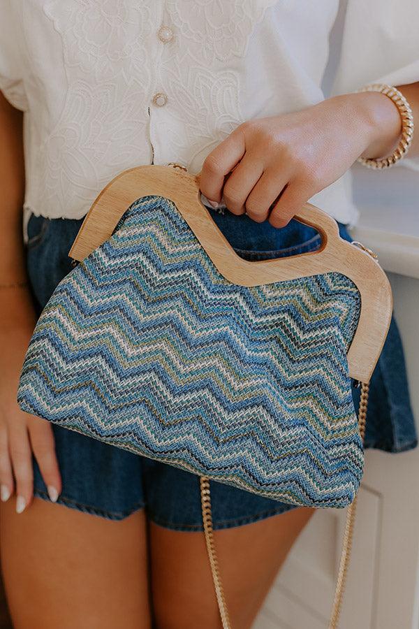 Impressions Sunny Days Ahead Woven Purse In Blue