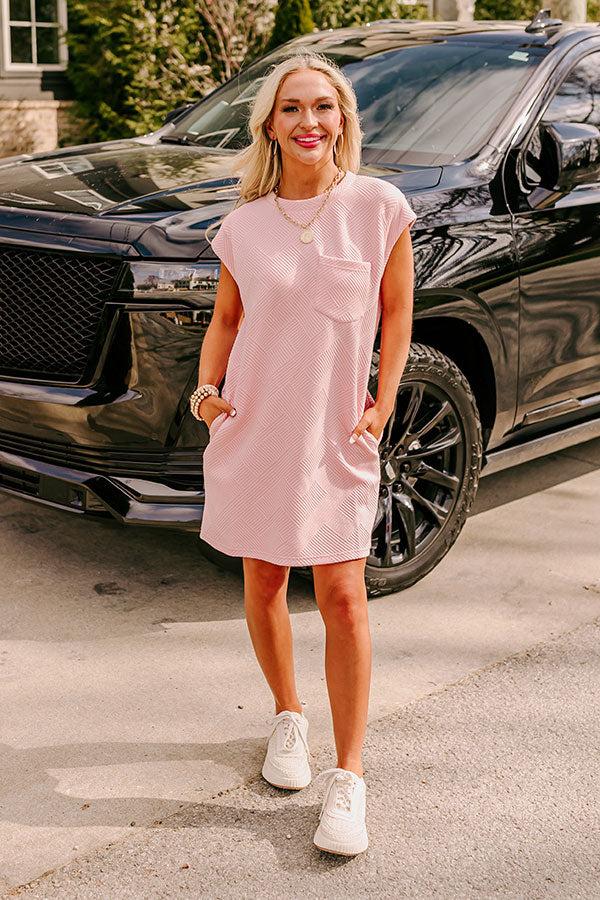 Impressions Sunny Days Shift Dress In Light Pink