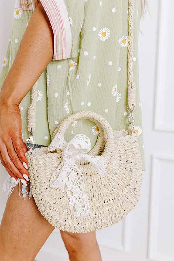 Impressions Sunny Destination Woven Purse In Ivory