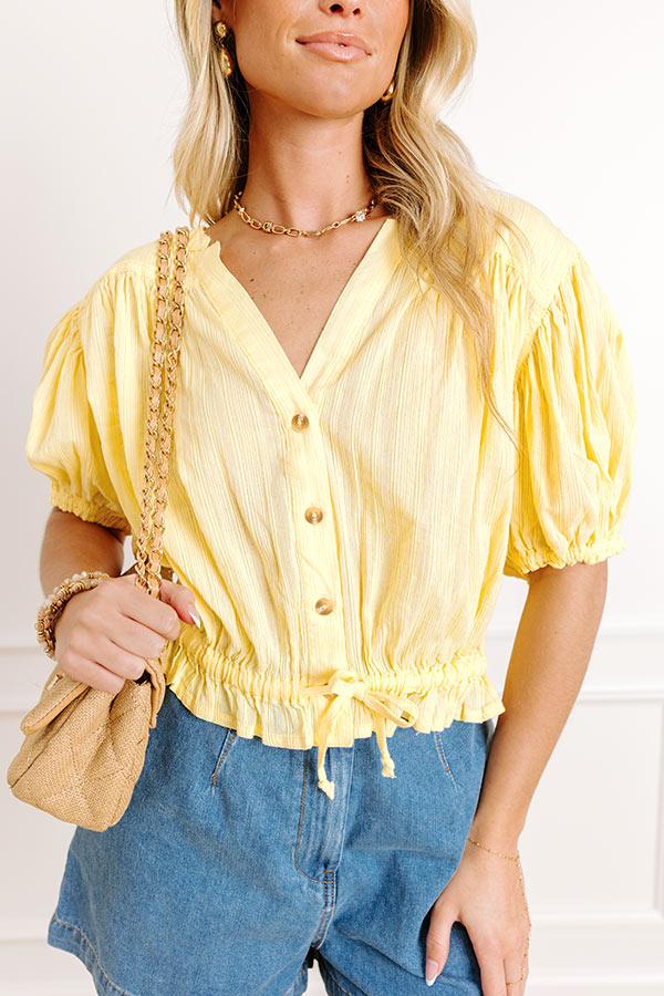 Impressions Sunny Glow Button Up Top