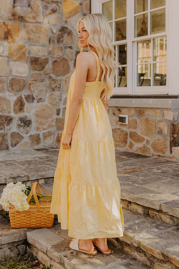 Impressions Sunny Horizon Maxi Dress In Yellow