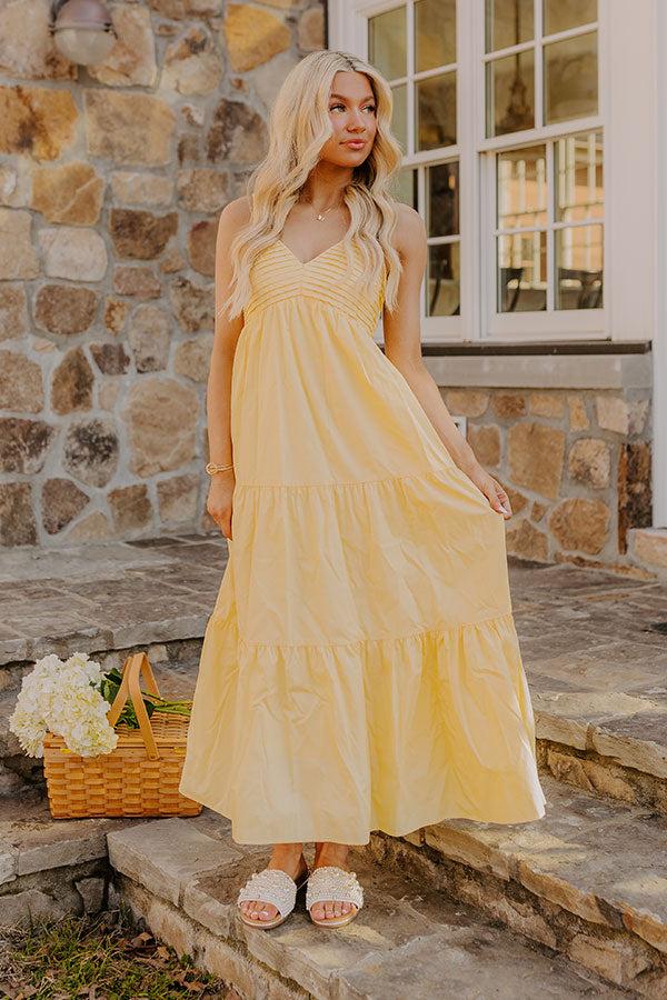 Impressions Sunny Horizon Maxi Dress In Yellow