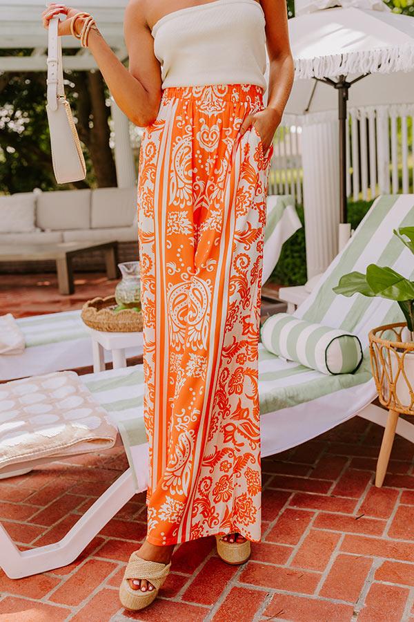 Impressions Sunny Smiles High Waist Satin Pants