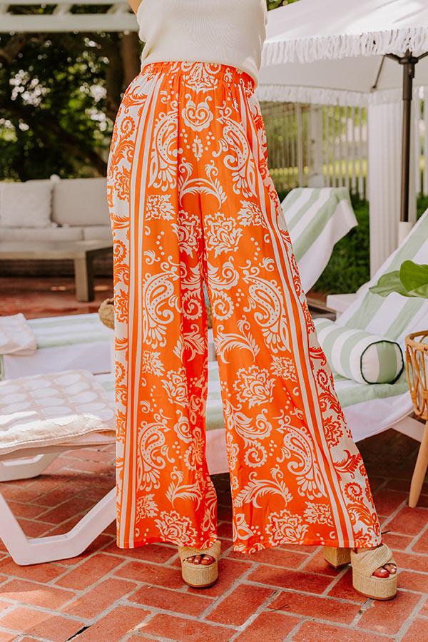 Impressions Sunny Smiles High Waist Satin Pants