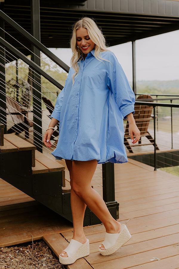 Impressions Sunroom Social Button Down Mini Dress