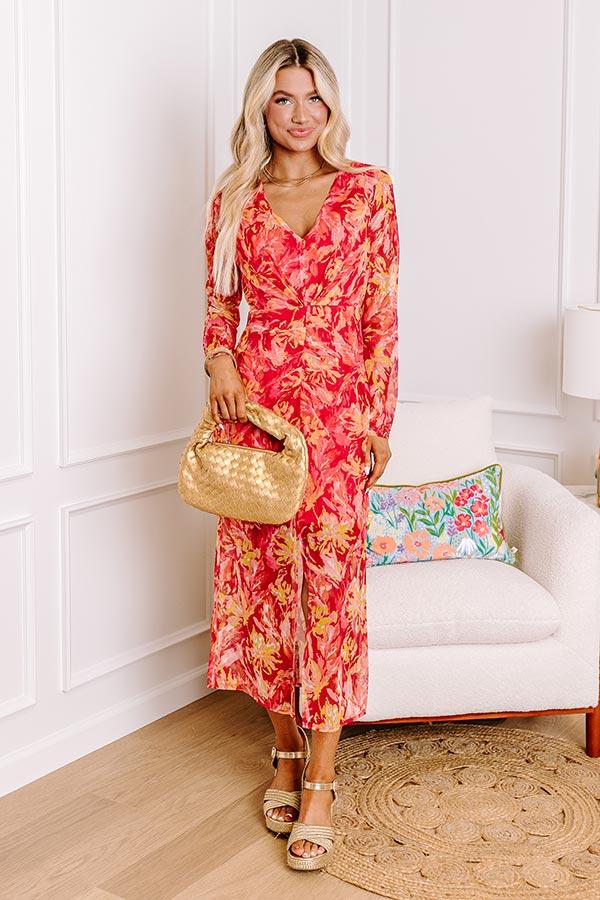 Impressions Sunset Silhouette Mesh Midi