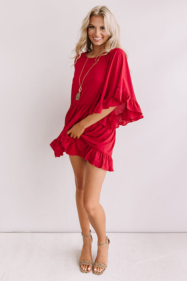 Impressions Sunshine Swing Shift Dress In Crimson