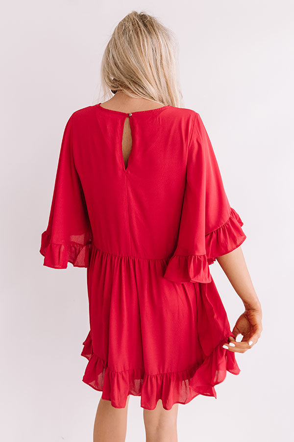Impressions Sunshine Swing Shift Dress In Crimson